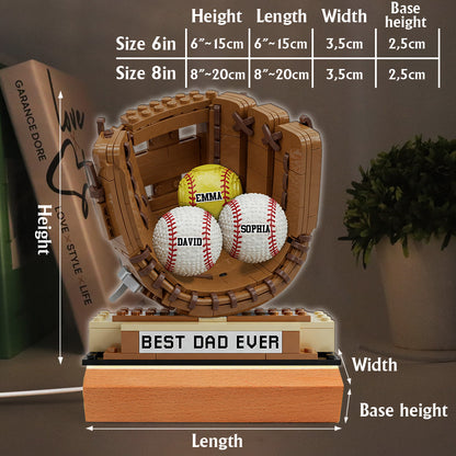 We Caught The Best Dad Baseball, Softball - Personalized Father Custom Shaped Acrylic Plaque
