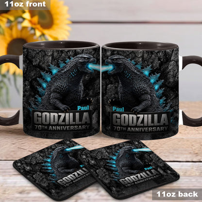 70th Anniversary - Personalized Giant Monster Accent Mug