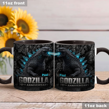 70th Anniversary - Personalized Giant Monster Accent Mug