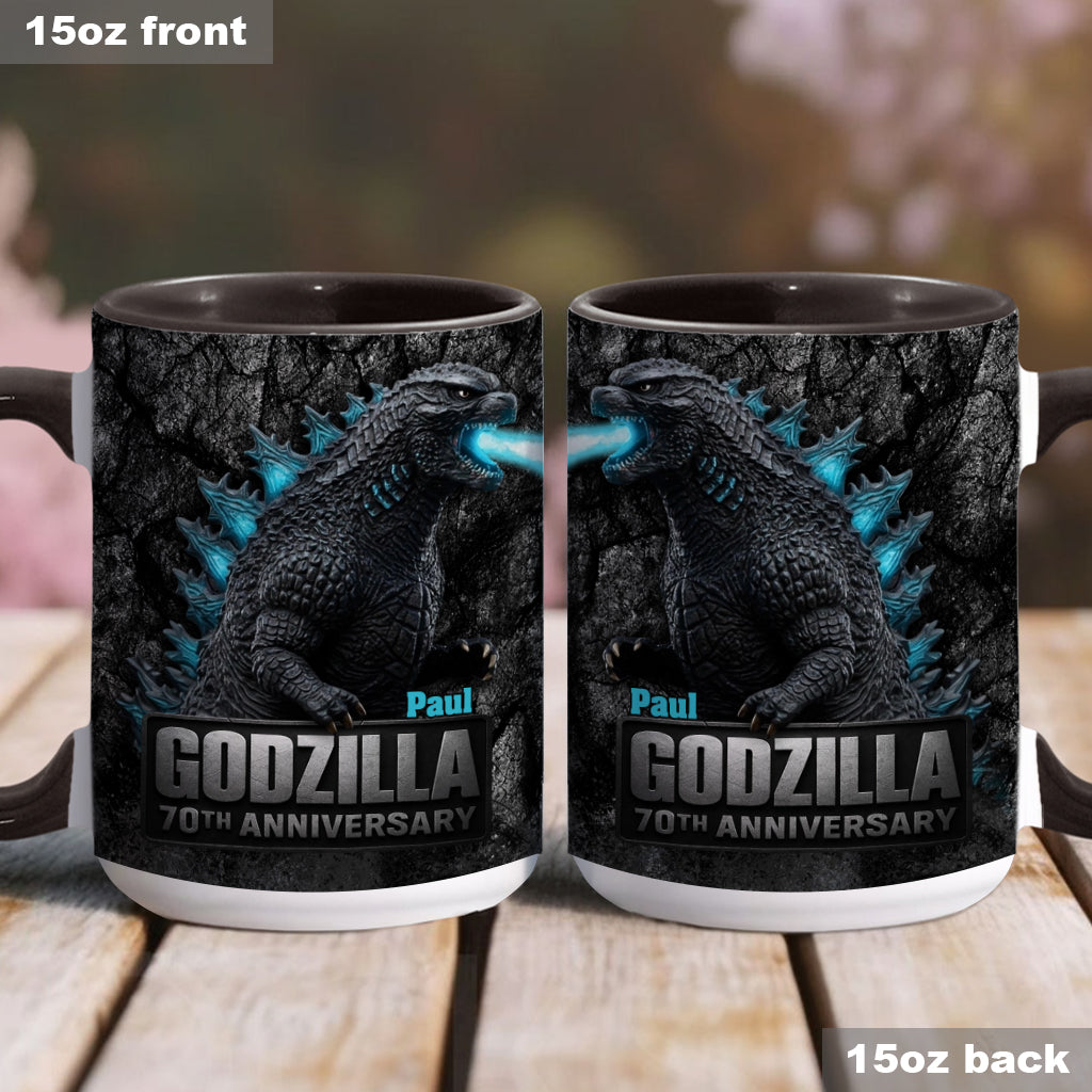 70th Anniversary - Personalized Giant Monster Accent Mug