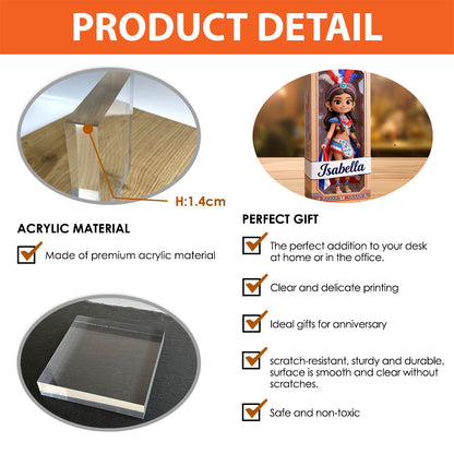 Custom From Your Photo, Any Nationality - Personalized Expats Custom Shaped Acrylic Plaque