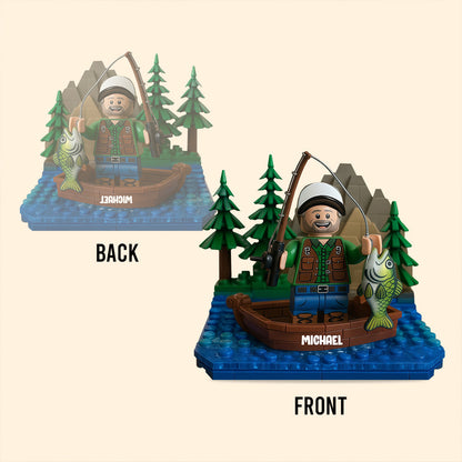 Brick Fishing Man - Personalized Fishing Custom Shaped Acrylic Plaque