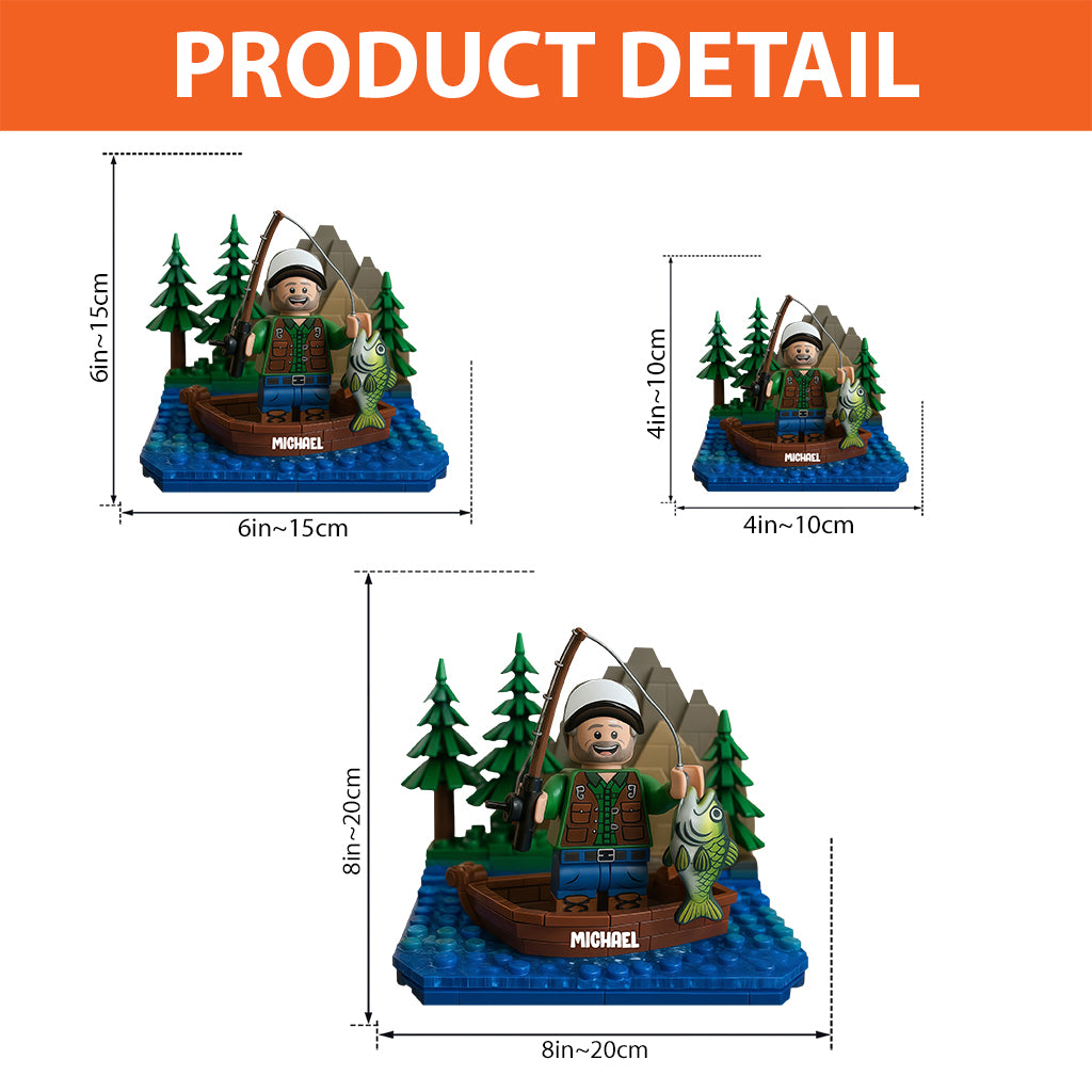 Brick Fishing Man - Personalized Fishing Custom Shaped Acrylic Plaque