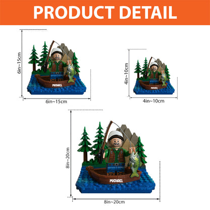 Brick Fishing Man - Personalized Fishing Custom Shaped Acrylic Plaque