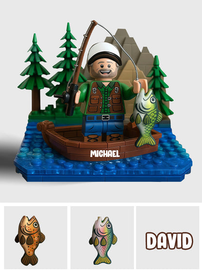 Brick Fishing Man - Personalized Fishing Custom Shaped Acrylic Plaque