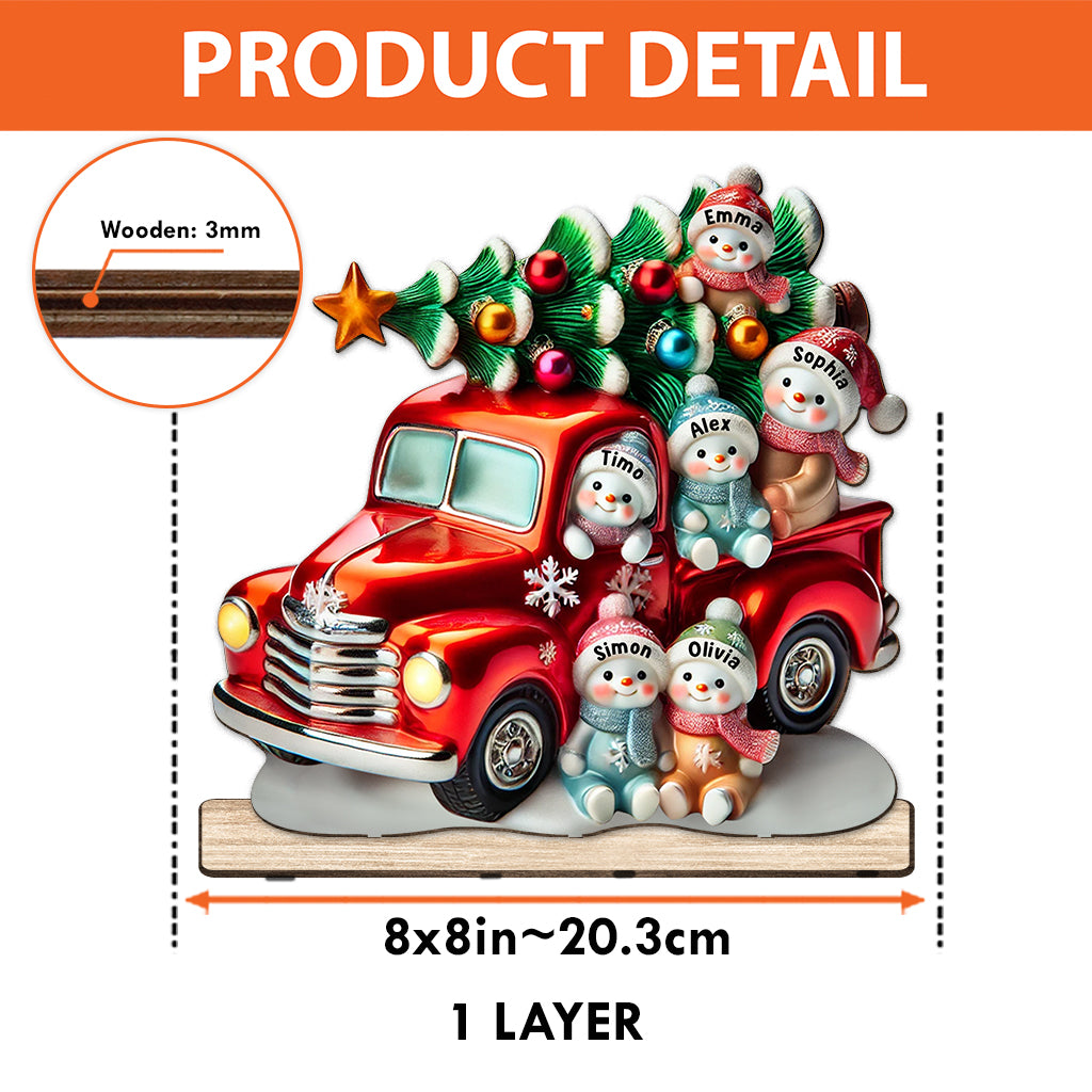 Nana's Cute Little Snowman - Personalized Grandma 1 Layered Big Freestanding