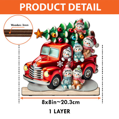 Nana's Cute Little Snowman - Personalized Grandma 1 Layered Big Freestanding