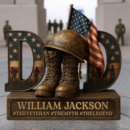 The Veteran - Personalized Veteran Custom Shaped Acrylic Plaque