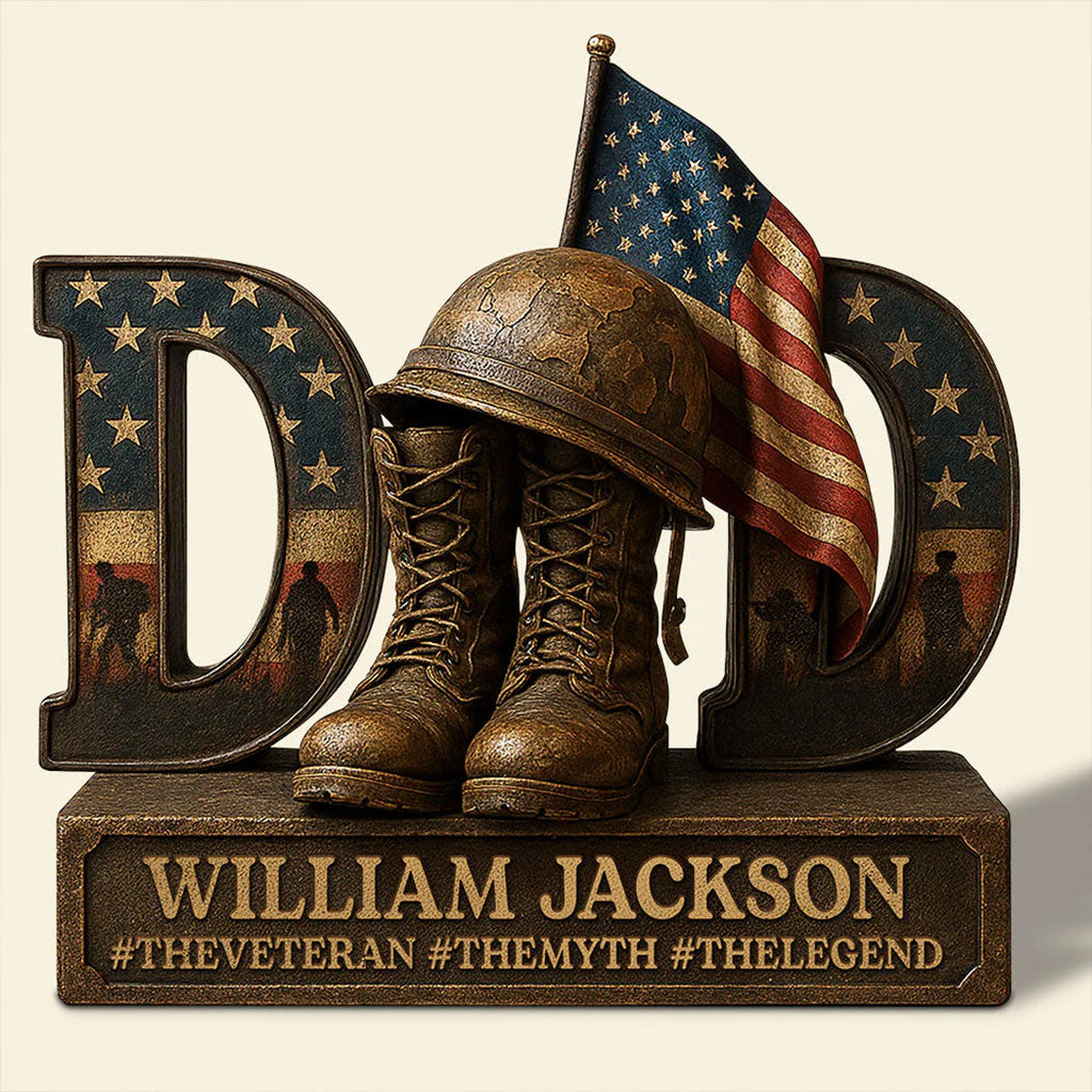 The Veteran - Personalized Veteran Custom Shaped Acrylic Plaque