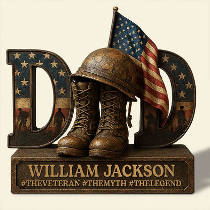 The Veteran - Personalized Veteran Custom Shaped Acrylic Plaque