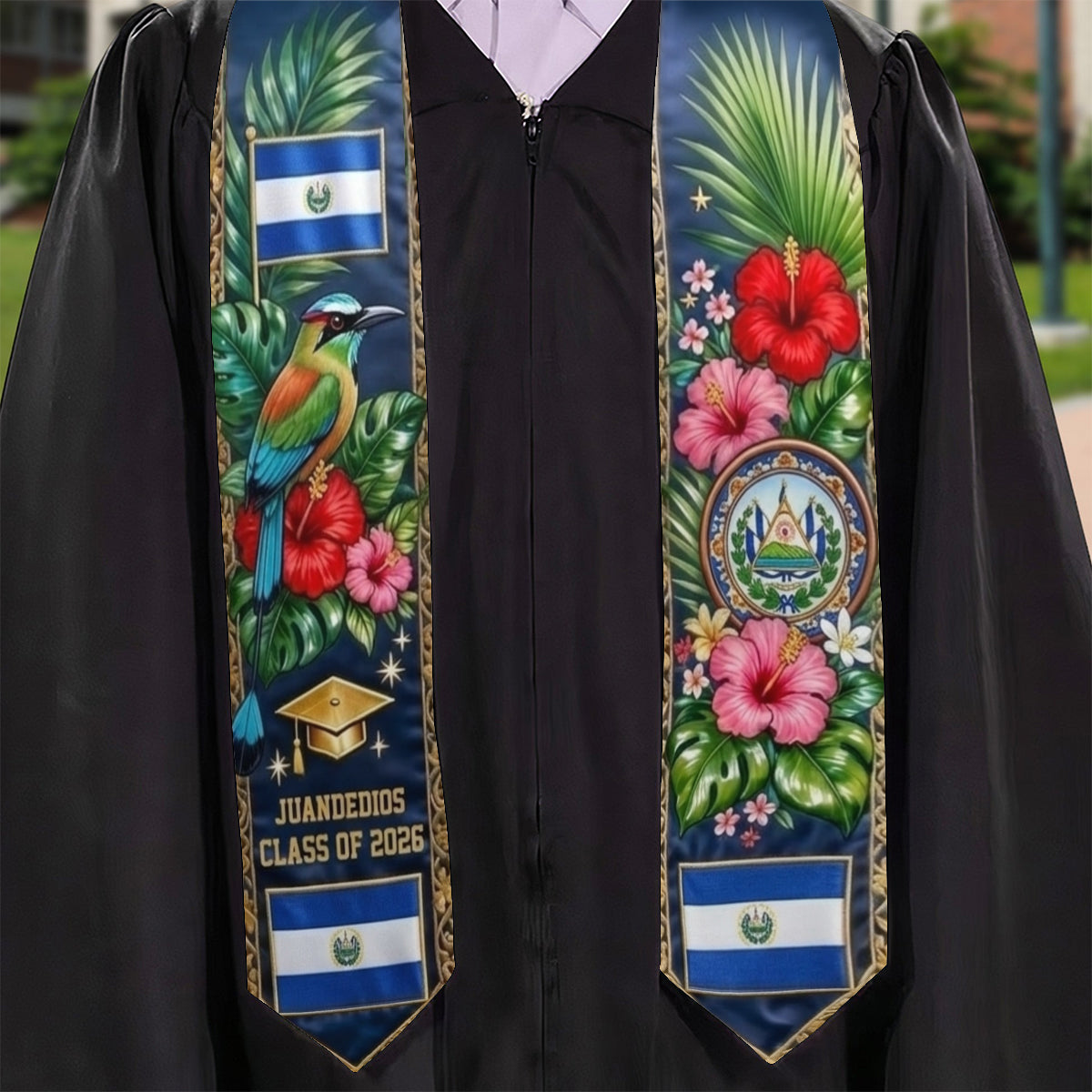 Proud El Salvador, Class Of 2026 - Personalized Graduation Graduation Stole