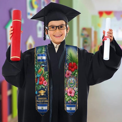 Proud El Salvador, Class Of 2026 - Personalized Graduation Graduation Stole