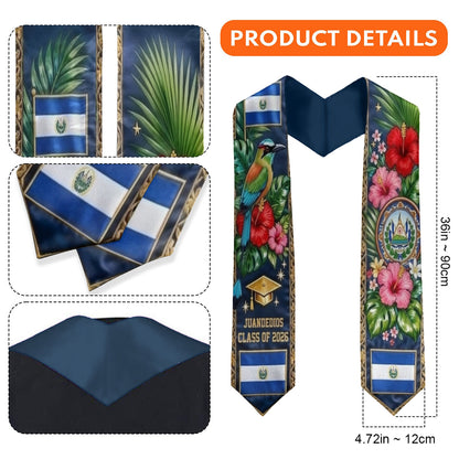 Proud El Salvador, Class Of 2026 - Personalized Graduation Graduation Stole