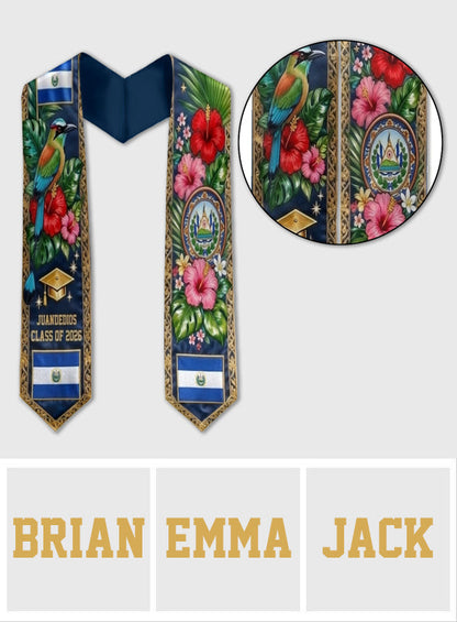 Proud El Salvador, Class Of 2026 - Personalized Graduation Graduation Stole
