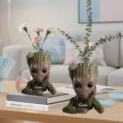 Cute Groot - Personalized Custom Shape Acrylic Flower Vase