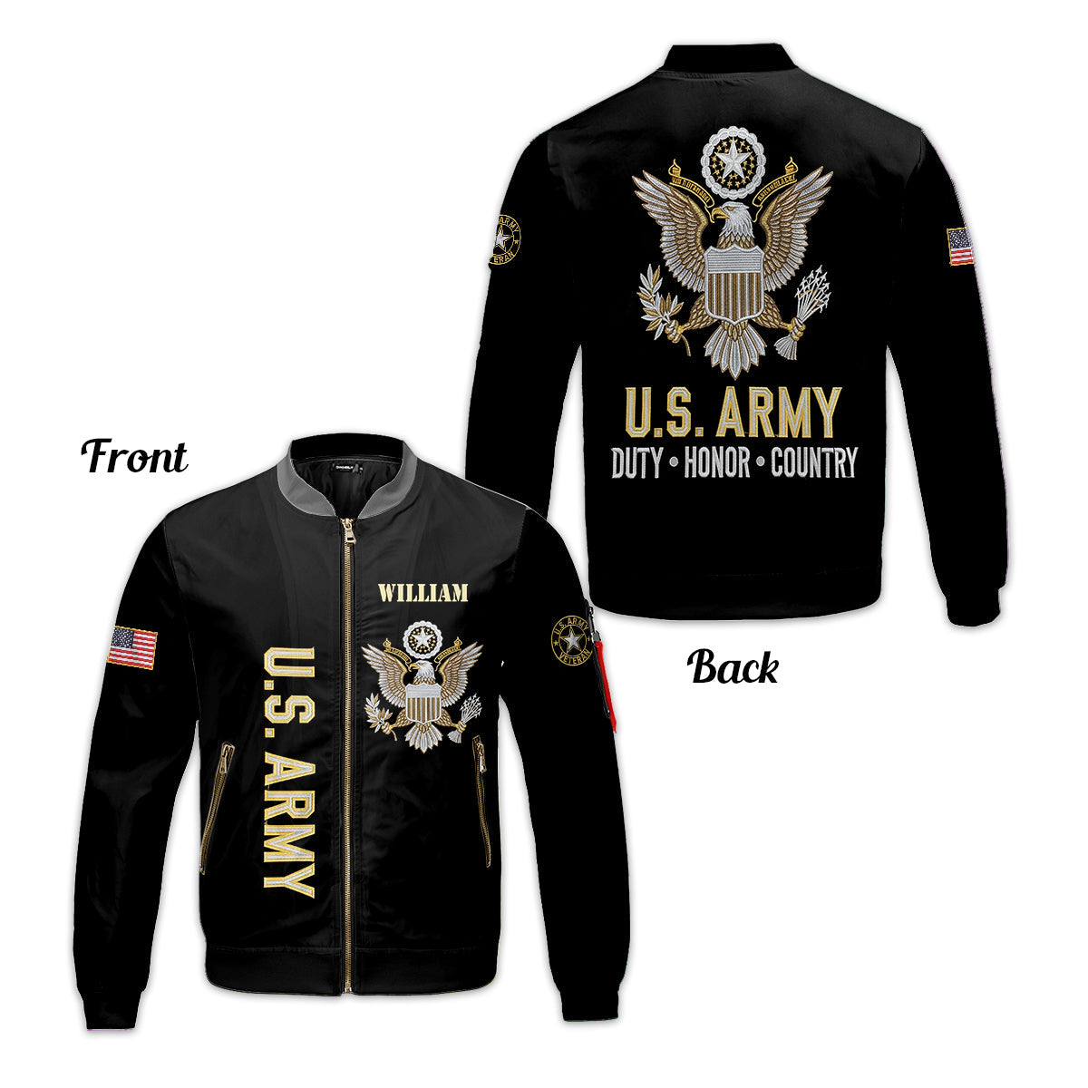 Unicque Gifts For US Veterans - Personalized Veteran Bomber Jacket
