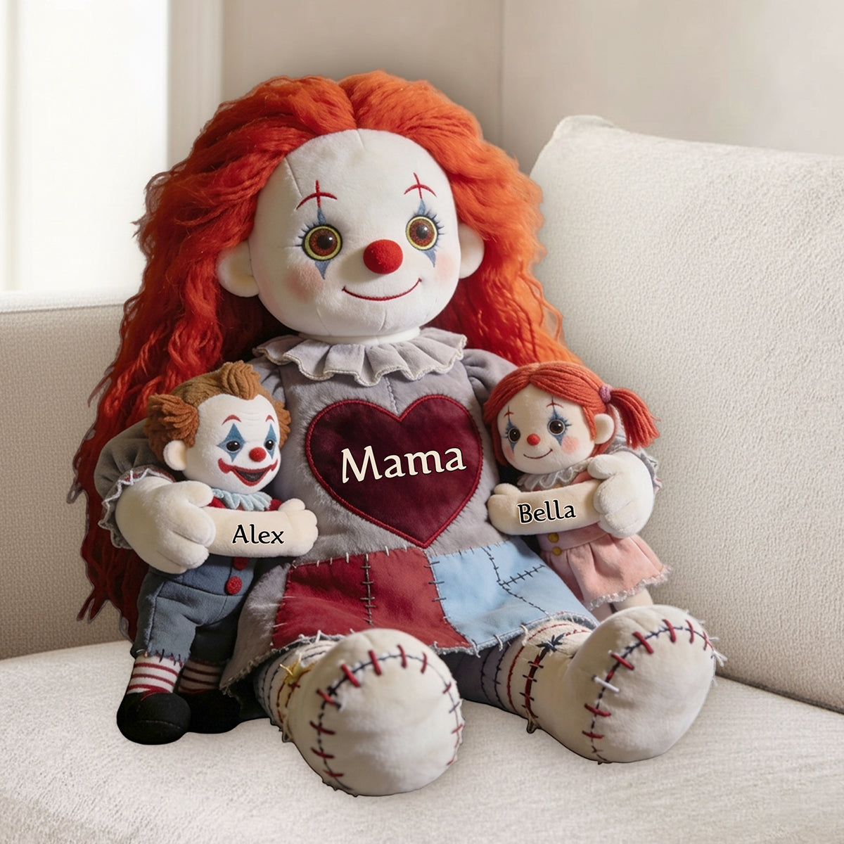 Mother Of Horror - Personalized Horror Character Premium Faux Fur Pillow