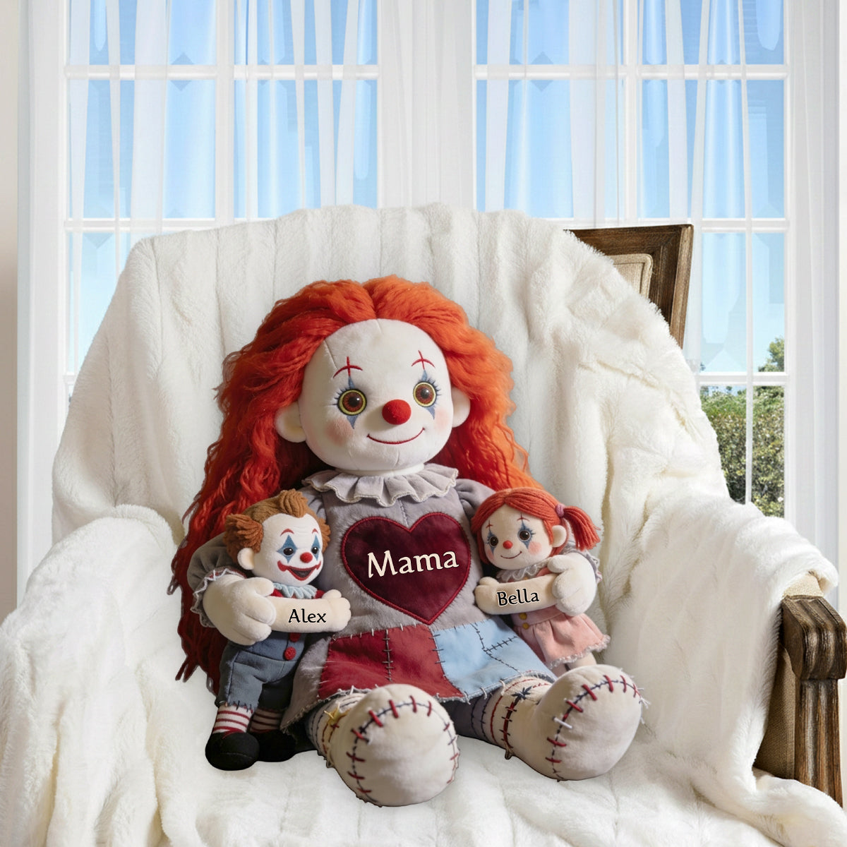Mother Of Horror - Personalized Horror Character Premium Faux Fur Pillow
