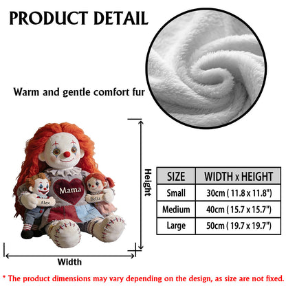 Mother Of Horror - Personalized Horror Character Premium Faux Fur Pillow
