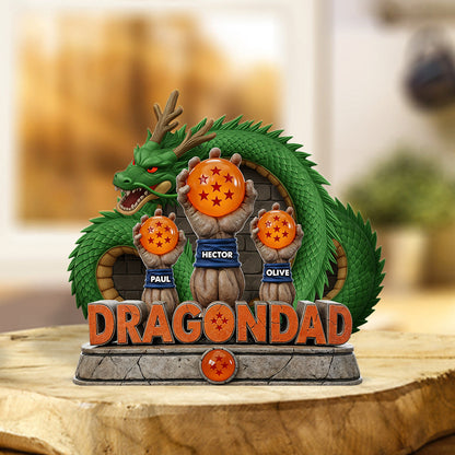 Strong Dad - Personalized Seven Balls Custom Shaped Acrylic Plaque