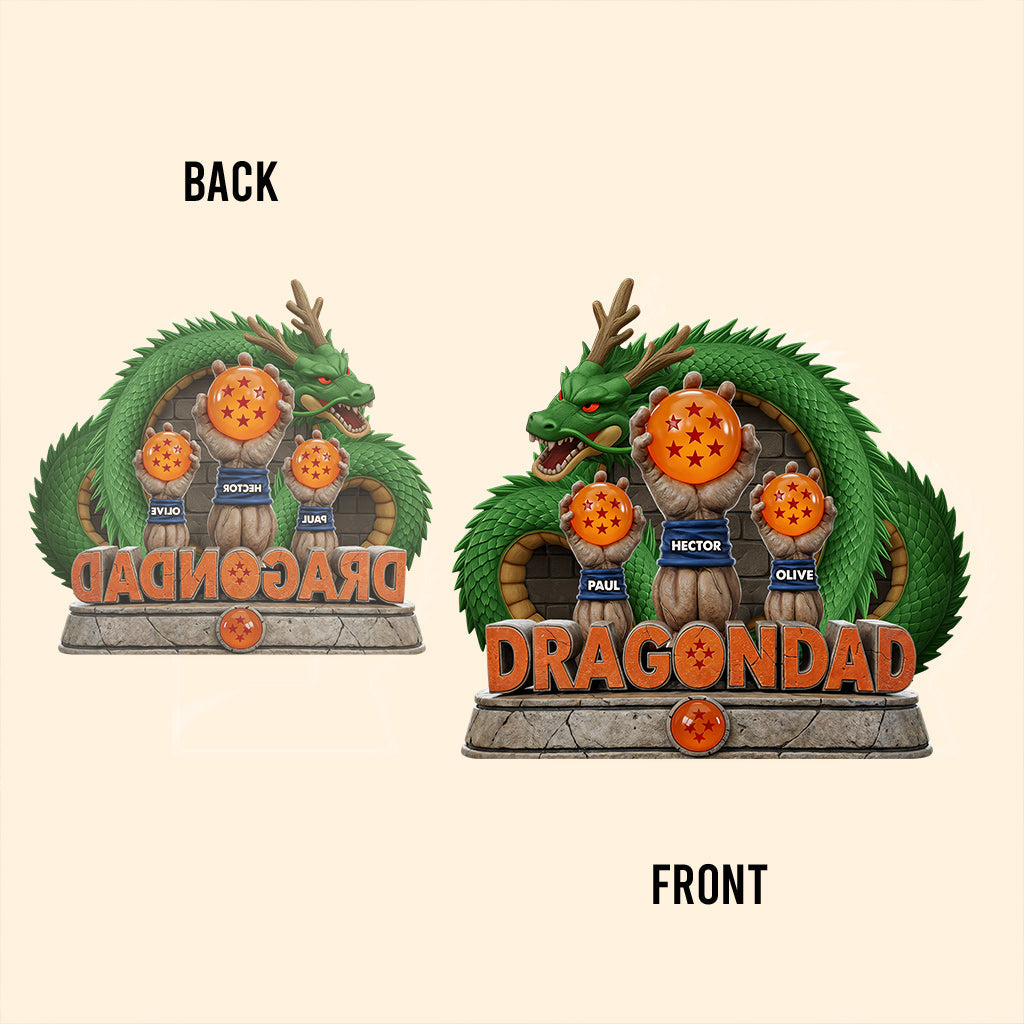 Strong Dad - Personalized Seven Balls Custom Shaped Acrylic Plaque