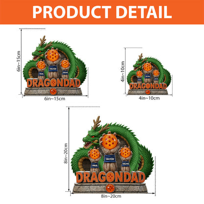 Strong Dad - Personalized Seven Balls Custom Shaped Acrylic Plaque