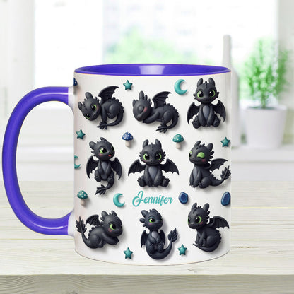 Adorable Dragon - Personalized Dragon Accent Mug