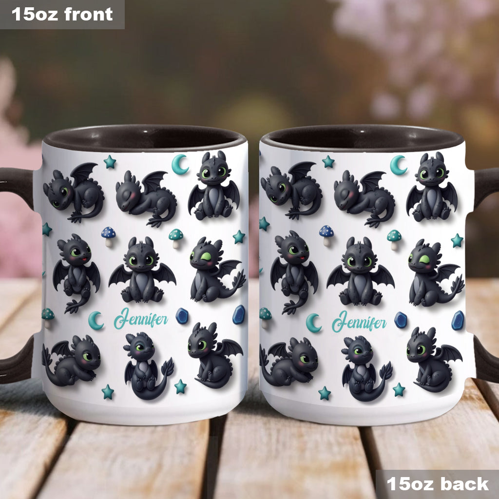 Adorable Dragon - Personalized Dragon Accent Mug