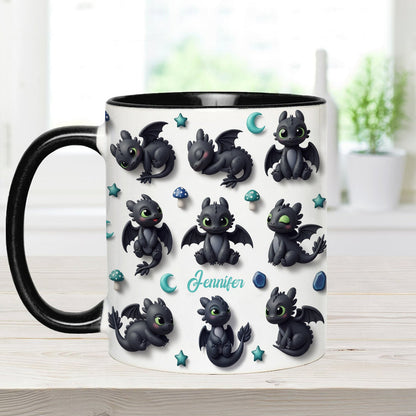 Adorable Dragon - Personalized Dragon Accent Mug