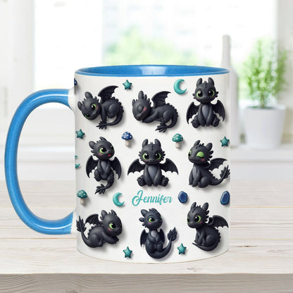 Adorable Dragon - Personalized Dragon Accent Mug