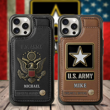 This We'll Defend - Personalized Veteran Wallet Phone Case