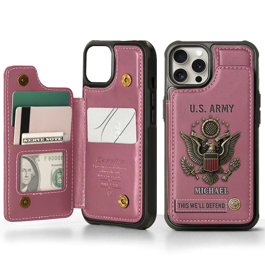 This We'll Defend - Personalized Veteran Wallet Phone Case