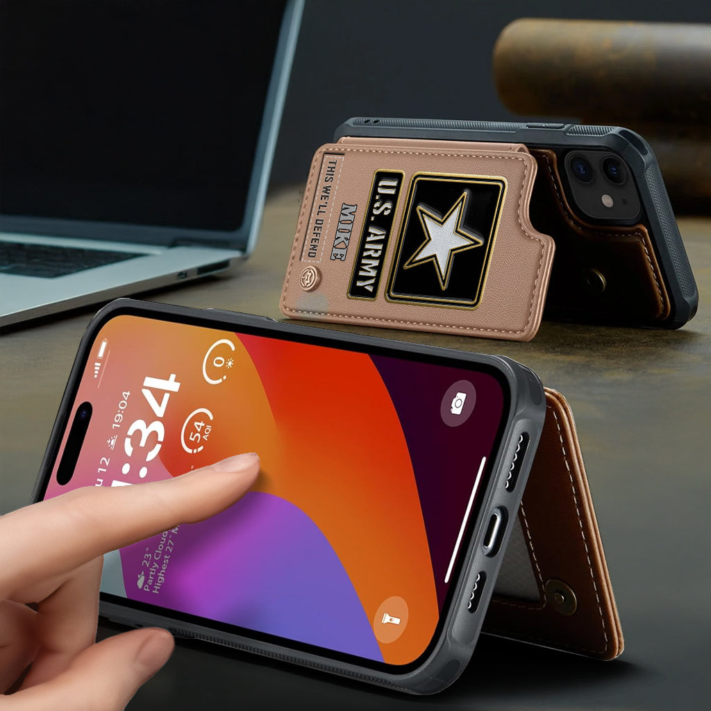 This We'll Defend - Personalized Veteran Wallet Phone Case