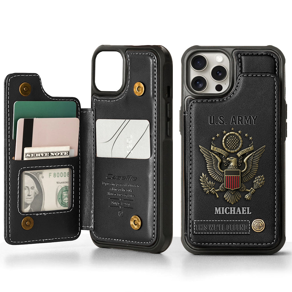 This We'll Defend - Personalized Veteran Wallet Phone Case