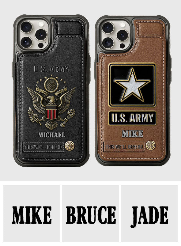 This We'll Defend - Personalized Veteran Wallet Phone Case