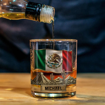 Proud Mexican - Personalized Expats Whiskey Decanter Set