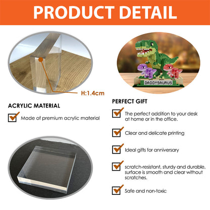 Best Dad Ever - Personalized Father Custom Shaped Acrylic Plaque