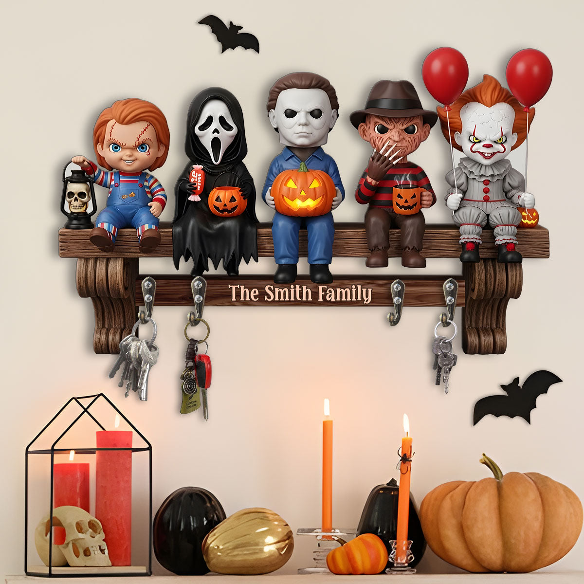In This House - Personalized Horror Character Custom Shaped Key Rack