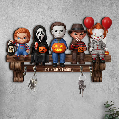 In This House - Personalized Horror Character Custom Shaped Key Rack