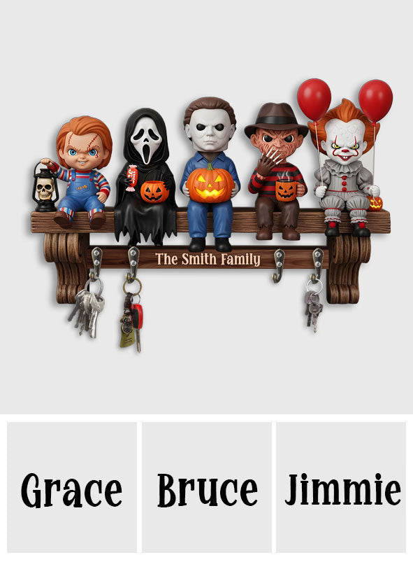 In This House - Personalized Horror Character Custom Shaped Key Rack