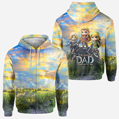The Legend Of Dad Mom - Personalized The Hero's Legend All Over Shirt