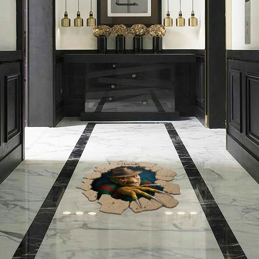 Scary Room - Personalized Horror Character Shaped Doormat/ Rug