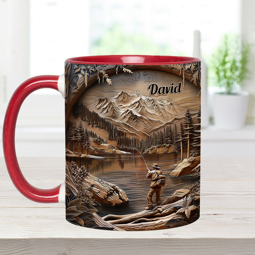 Fishing Lover - Personalized Fishing Accent Mug