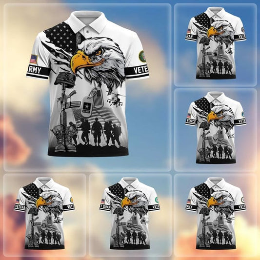 Proud Veteran - Personalized Veteran Polo Shirt