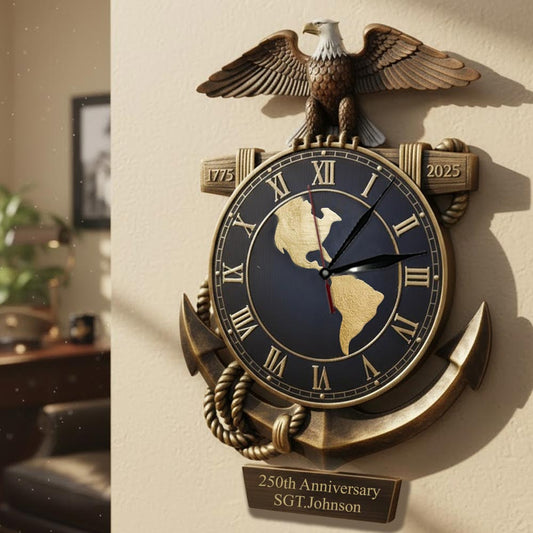 250th Anniversary - Personalized Veteran LED Light Wall Clock
