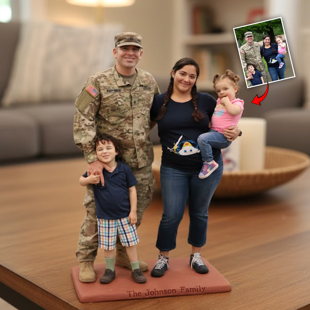 Family Gift - Personalized Couple Custom Shaped Acrylic Plaque