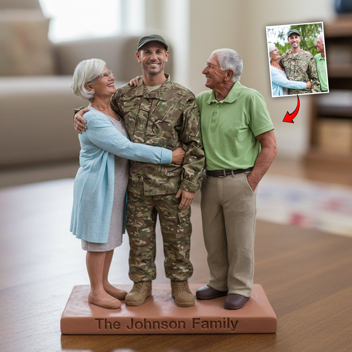 Family Gift - Personalized Couple Custom Shaped Acrylic Plaque