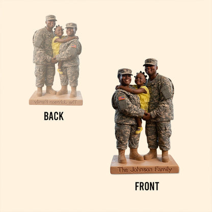 Family Gift - Personalized Couple Custom Shaped Acrylic Plaque