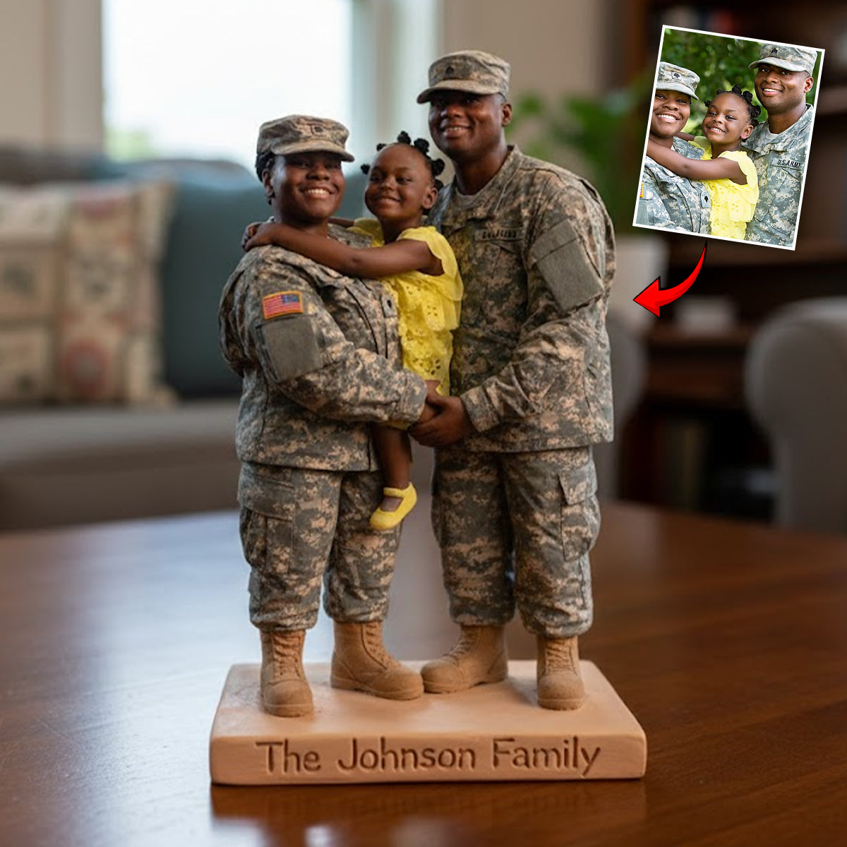 Family Gift - Personalized Couple Custom Shaped Acrylic Plaque