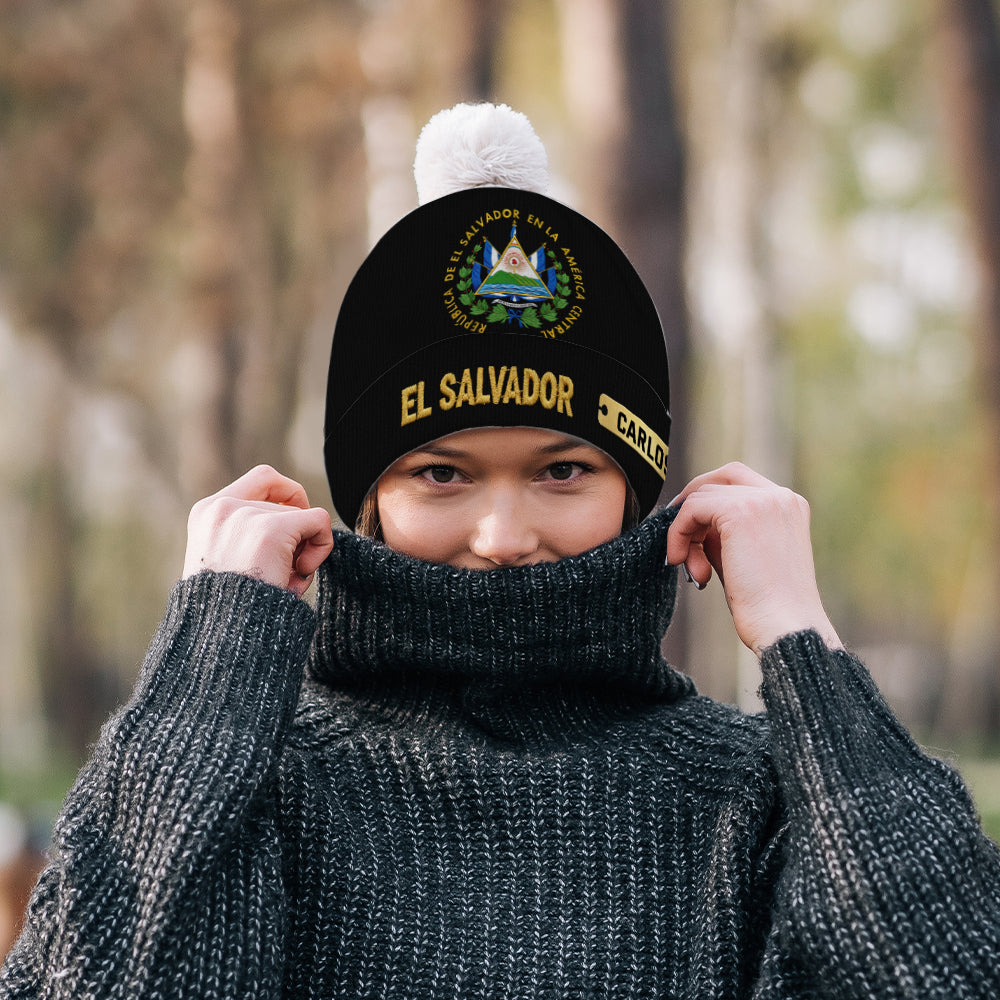 Proud El Salvador - Personalized Expats Beanie Hat